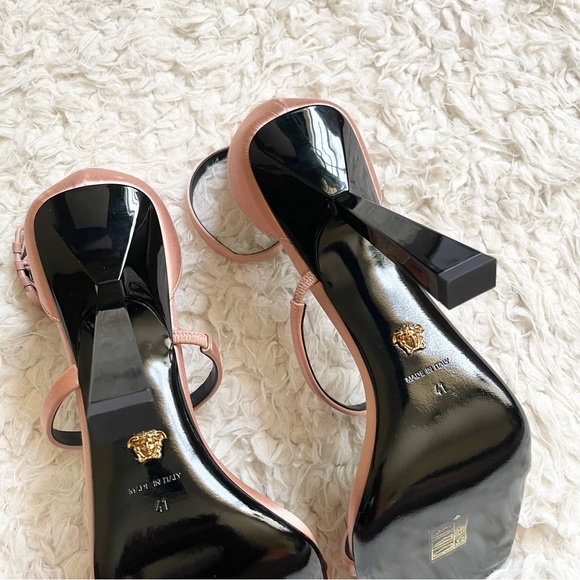 Versace | 3 Strap Satin Sandal - Picture 7 of 8